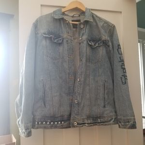 Zara Oversized Denim patch jacket